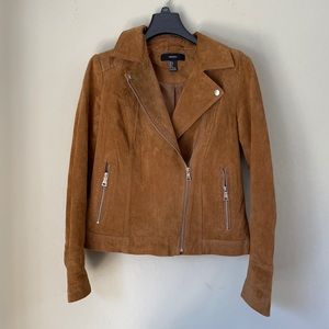Suede biker jacket